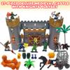 ArtCreativity Medieval Castle Knights Playset for Kids, 27-Piece Deluxe Action Figure Play Set with Storage Bucket, Assembly Castle, 6 Knight Action Figures, Horse Drawn Carriage, Catapult, and More view 2