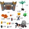 ArtCreativity Medieval Castle Knights Playset for Kids, 27-Piece Deluxe Action Figure Play Set with Storage Bucket, Assembly Castle, 6 Knight Action Figures, Horse Drawn Carriage, Catapult, and More view 3