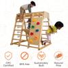 Avenlur Magnolia Indoor Playground 7-in-1 Jungle Gym Playset for Kids 2-6yrs - Slide, Climbing Wall, Rope Wall Climber, Monkey Bars, Swing - Waldorf and Montessori Style Wooden Climb Set. view 4