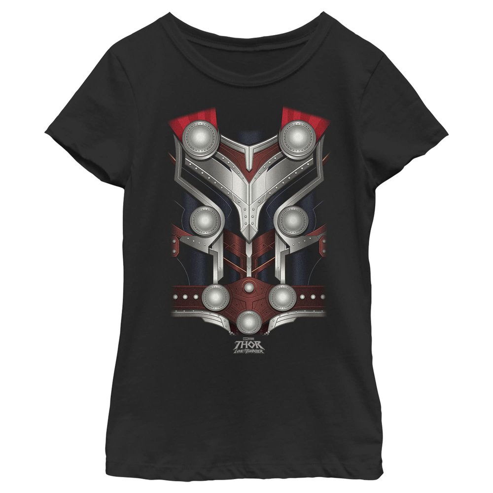 Marvel Thor: Love & Thunder Lady Thor Costume Shirt Girls Short Sleeve Tee Shirt