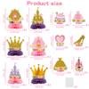 ArowlWesh 12Pcs Floral Princess Party Honeycomb Centerpieces Princess Theme Party Decorations Supplies Pink and Gold Castle Crown Carriage Baby Shower Birthday Table Toppers for Girls view 2