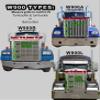 GrilleAdz Smokey Flag Mesh Bug Screen for Kenworth W900B (Bug Screen with Turnbuckle Install Kit) view 3
