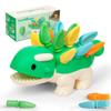 Hirger Spike The Fine Motor Dinosaur: Montessori Baby Sensory Toys for Toddlers 1-3, Preschool Learning Educational Activities, 12+ Months Old Birthday Gift view 1