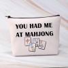 BDPWSS Funny Mahjong Makeup Bag Mahjong Lover Gift Mahjong Tiles Bag Mahjong Board Game Storage Bag Mah Jongg Player Gift (Had at maj) view 4