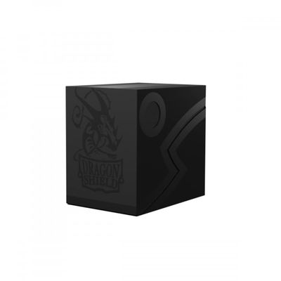 Arcane Tinmen Dragon Shield Card Deck Box  Double Shell: Shadow Black/Black  Sturdy TCG, OCG Card Storage  Compatible with Pokemon Yugioh Commander and MTG Magic: The Gathering Cards (AT-30624)