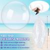 Hungdao 12 Pieces Inflatable Clear Beach Ball Bulk 16 Inchtransparent Swimming Pool Bubble Ball for Ocean Under The Sea Hawaii Summer Luau Party DIY Favors view 2