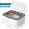 4 Pieces Wipes Dispenser Baby Wipes Case Container Case Wet Wipe Holder with Sealing Design Refillable Baby Wipe Dispenser Easy Open and Close (Gray) view 2