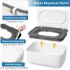 4 Pieces Wipes Dispenser Baby Wipes Case Container Case Wet Wipe Holder with Sealing Design Refillable Baby Wipe Dispenser Easy Open and Close (Gray) view 3