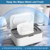 4 Pieces Wipes Dispenser Baby Wipes Case Container Case Wet Wipe Holder with Sealing Design Refillable Baby Wipe Dispenser Easy Open and Close (Gray) view 4