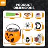 TOY Life Halloween Toys Prefilled Pumpkins Buckets Halloween Party Favors for Kids Bulk, 162Pcs Halloween Pinata Stuffers Mini Bucket Goodies Bag Classroom Prizes Trick or Treats view 3