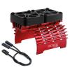 40mm Twin RC Fans Surpass Hobby 1/5 16000 RPM RC Motor Cooling Fans w/Metal Heatsink for Diameter 55-58mm Motor Compatible with 1/5 1/6 Scale RC Car Truck-Red view 1