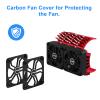 40mm Twin RC Fans Surpass Hobby 1/5 16000 RPM RC Motor Cooling Fans w/Metal Heatsink for Diameter 55-58mm Motor Compatible with 1/5 1/6 Scale RC Car Truck-Red view 4