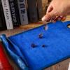 Civaner Dice Mat Tray Rolling Mat with Zipper PU Leather Folding Scroll Dice Bag Holder Table Christmas Game Accessories(Red, Blue,2 Pieces) view 4