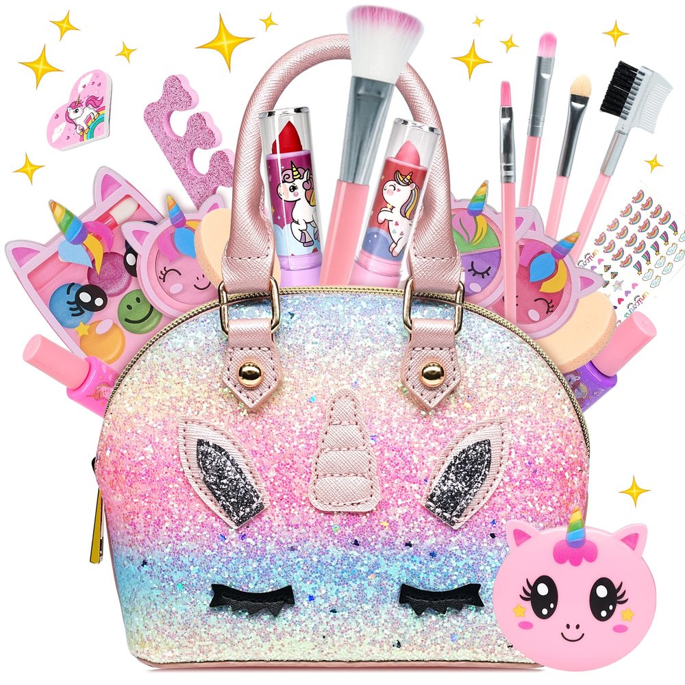 Kids Makeup Sets for Girls - Kids Makeup Sets for Girls 5-8, Maquillaje para Nias, Play Make Up Kit, Best Toys for Little Girl,Princess Toddler Kid Stuff, Ages3456789 10 Year Old Girl Birthday Gifts