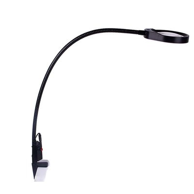 Microscope Kit Table Machine LED Lamp Illuminated Magnifier 10X Microscope Magnifying Glass with Stand Microscope Lens Adapters (Color : PD-032AL 10X Black)
