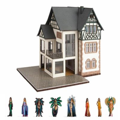 NOCH 66501 HO Scale Fashion Store w/Motorized Fashion Show - Micro-Motion - Laser-Cut Kit - 7-7/8 x 6-3/8 x 5-3/8" 20 x 16.1 x 13.7cm