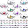 Bonuci 60 Pack Kids Tiara Crown Set Dress up Costume Party Accessories Princess Crown with Heart Stones Plastic Headband for Little Girls Women Toddler Birthday Valentine Favors view 1