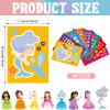 48 Pcs Princess Dress-Up Stickers Make a Face Make Your Own Stickers Birthday Party Favors for Kids Party Favors, Rewards, Art Craft with 8 Designs(Princess Style) view 2