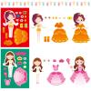48 Pcs Princess Dress-Up Stickers Make a Face Make Your Own Stickers Birthday Party Favors for Kids Party Favors, Rewards, Art Craft with 8 Designs(Princess Style) view 3