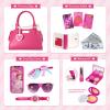 Shemira Play Purse for Little Girls, Princess Pretend Toys for Girls 3 4 5 6 7 8 Years Old, Christmas & Birthday Gift for Kids Age 3-5 4-6 6-8, Toddler Purse with Accessories, Kids Toy Purse,Pink view 3