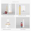 Baby Growth Chart, Height Wall Chart for Kids, Wooden Frame Canvas Measurement Hanging Ruler for Childs Room Decoration 79 x 7.9in(Flower) view 4