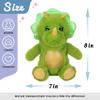 Hopearl Talking Dinosaur Repeats What You Say Nodding Electric Interactive Animated Toy Speaking Plush Buddy Gift for Toddlers, Green, 8'' view 2