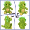 Hopearl Talking Dinosaur Repeats What You Say Nodding Electric Interactive Animated Toy Speaking Plush Buddy Gift for Toddlers, Green, 8'' view 3
