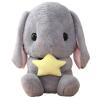HOUPU Soft Toy - Sitting Lop Eared Rabbit, Easter White Rabbit Stuffed Bunny Animal with Carrot Soft Lovely Realistic Long-Eared Standing Pink Plush Toys (Gray-Star,25.5in/65cm) view 1