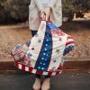 Baby Car Seat Covers, Independence Day USA Flag Gnome Linen Nursing Covers Breastfeeding Scarf, Soft Stretchy Carseat Canopy Cover Shopping Cart Cover Stroller Covers for Baby Girls Boys view 2