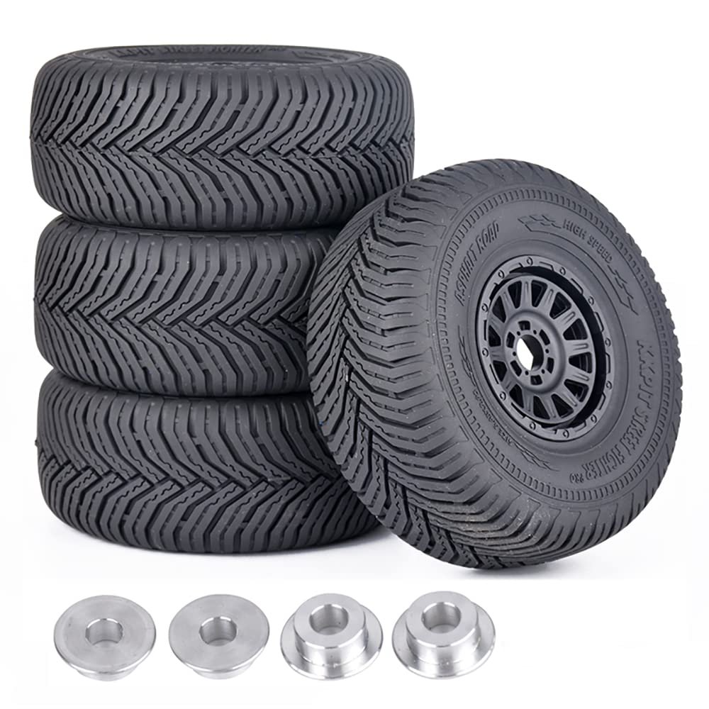 PYFORE 1/7 Compatible with Mojave Dedicated Tires 17MM Adapter RC Model Cars Wheels Skin Upgrade Off-Road Grip Short-Course Truck Car (LT18047)