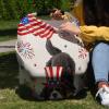 Baby Car Seat Covers, Independence Day USA Flag Dogs Poppies Linen Nursing Covers Breastfeeding Scarf, Soft Stretchy Carseat Canopy Cover Shopping Cart Cover Stroller Covers for Baby Girls Boys view 4