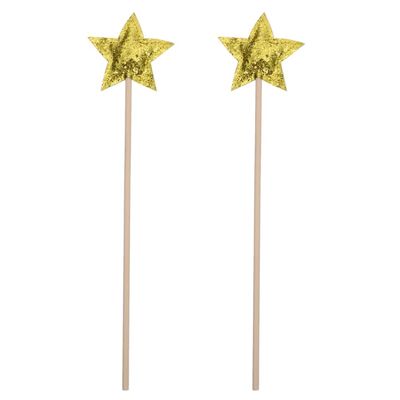 Kisangel Star Shape Fairy Wand Glitter Magical Wands for Girls Dress-up Party Toys 12.99In Lightweight Pretend Play Accessories