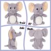 Hopearl Talking Elephant Repeats What You Say Nodding Electric Interactive Animated Toy Speaking Plush Buddy Gift for Toddlers, Grey, 8'' view 3