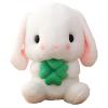 HOUPU Soft Toy - Sitting Lop Eared Rabbit, Easter White Rabbit Stuffed Bunny Animal with Carrot Soft Lovely Realistic Long-Eared Standing Pink Plush Toys (White-Four Leaf,25.5in/65cm) view 1