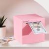 HCHANGEN Piggy Bank for Adults, Stainless Steel Savings Bank, Must Break to Open Metal Money Box for Cash Saving (Pink, 4.72inches) view 2