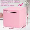HCHANGEN Piggy Bank for Adults, Stainless Steel Savings Bank, Must Break to Open Metal Money Box for Cash Saving (Pink, 4.72inches) view 3