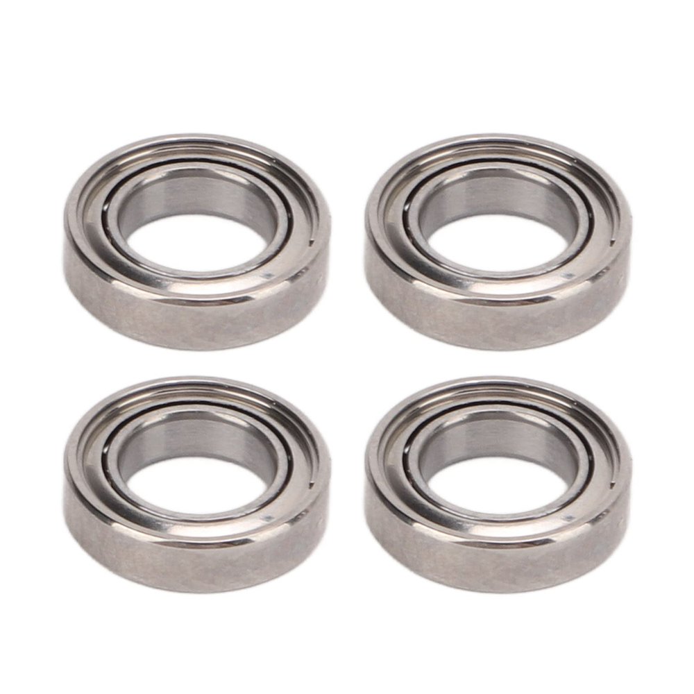Alomejor RC Car Ball Bearings for, 4-Pack Stainless Steel, 7mm x 4mm x 1.8mm, Silver, Compatible with 144001 144002 124018 124019 124017 124016 144010