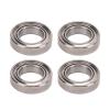 Alomejor RC Car Ball Bearings for, 4-Pack Stainless Steel, 7mm x 4mm x 1.8mm, Silver, Compatible with 144001 144002 124018 124019 124017 124016 144010 view 1