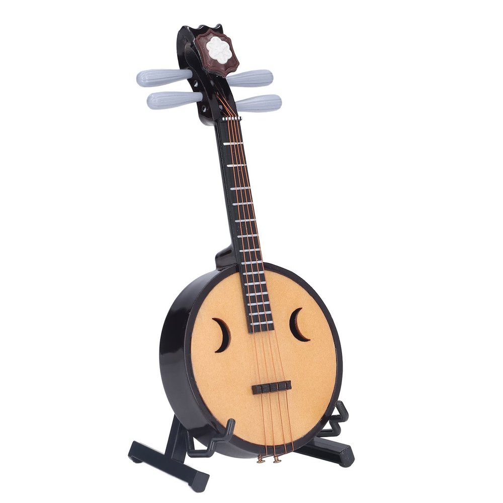 Chinese Lute Model, 1:4 Ratio Chinese Zhongruan Model National Traditional Stringed Instruments Toys With Comfortable Grip