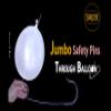 Jumbo Safety Pins Through Balloon Silver by Sorcier Magic view 1