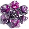CiaraQ DND Polyhedral Dice Set with Dice Bag for Dungeons and Dragons RPG MTG Role Playing Table Games (Purple Mixed Silver) view 1