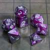 CiaraQ DND Polyhedral Dice Set with Dice Bag for Dungeons and Dragons RPG MTG Role Playing Table Games (Purple Mixed Silver) view 2