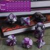 CiaraQ DND Polyhedral Dice Set with Dice Bag for Dungeons and Dragons RPG MTG Role Playing Table Games (Purple Mixed Silver) view 3