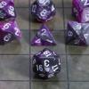 CiaraQ DND Polyhedral Dice Set with Dice Bag for Dungeons and Dragons RPG MTG Role Playing Table Games (Purple Mixed Silver) view 4