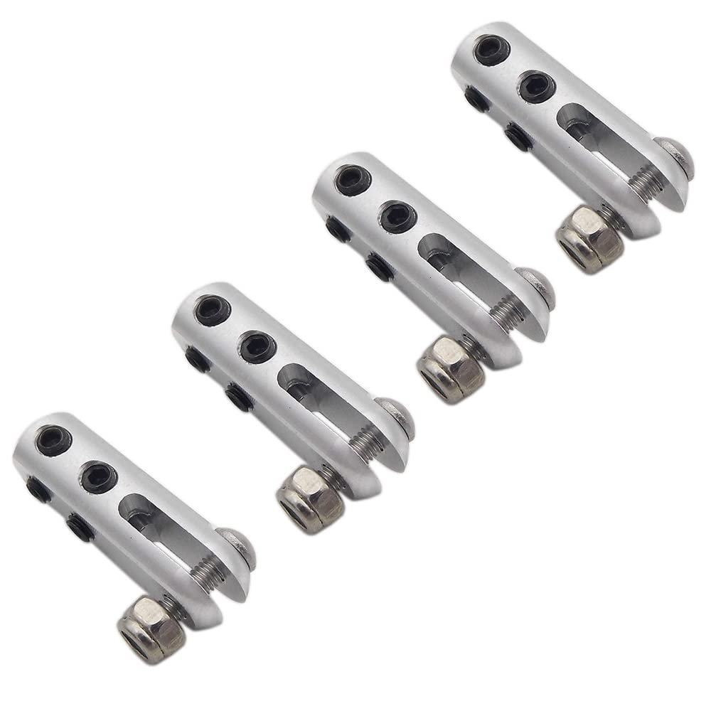 4PCS Metal Servo Arm Linkage Joint 2.5mm Tie Rod End Clevis Steering Rudder Joint for RC Boat Airplane Car Equipment Box