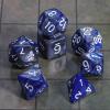 CiaraQ DND Polyhedral Dice Set with Dice Bag for Dungeons and Dragons RPG MTG Role Playing Table Games (Dark Blue and Silver) view 2