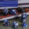 CiaraQ DND Polyhedral Dice Set with Dice Bag for Dungeons and Dragons RPG MTG Role Playing Table Games (Dark Blue and Silver) view 3