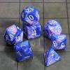 CiaraQ DND Polyhedral Dice Set with Dice Bag for Dungeons and Dragons RPG MTG Role Playing Table Games (Blue Mixed Pink) view 2