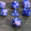 CiaraQ DND Polyhedral Dice Set with Dice Bag for Dungeons and Dragons RPG MTG Role Playing Table Games (Blue Mixed Pink) view 4
