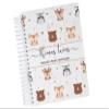 Personalized Twin Baby Memory Book - Hardcover First Year Album Customized with Babies Names - Prompted Baby Journal (Forest Friends) view 1